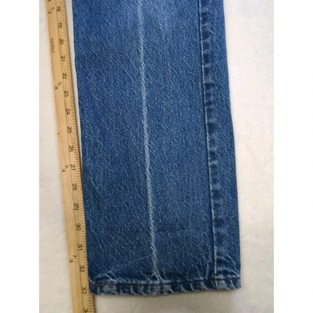 VTG Levis 505 Red Tab Straight Jeans Men 34x34 Faded Wash Wallet Made In USA Y2K